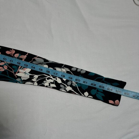 NWT roberto cavalli Dress Leaf Botanical Print Knit V-neck Black Green Pink US 6 - Picture 11 of 16